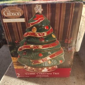 Gibson Holiday Collection Classic Christmas Tree snack jar